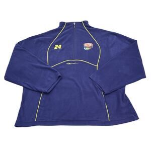 Chase Authentics Sweater Mens 2XL Blue Long Sleeve Side Pockest Chest Zipper